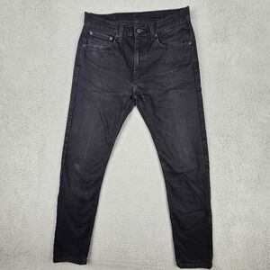 Levi's 512 Slim Taper Jeans Mens 32x29 Black Denim 28833-0049